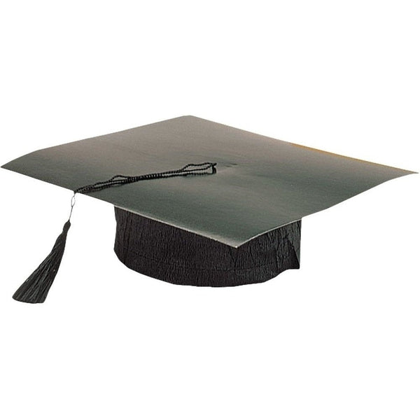 Paper Graduation Cap - Black