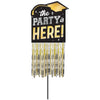 Party's Here Graduation Embellished Yard Sign