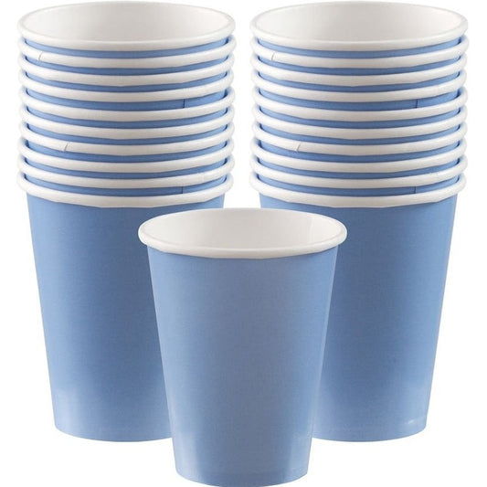 Pastel Blue Paper Cups, 9Oz.