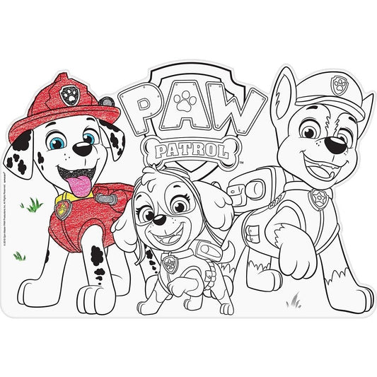 Paw Patrol Tm Adventures Die Cut Color In Placemats