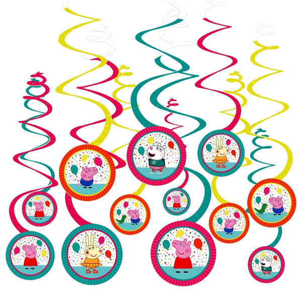 Peppa Pig Confetti Party Spiral Decoration Value Pack
