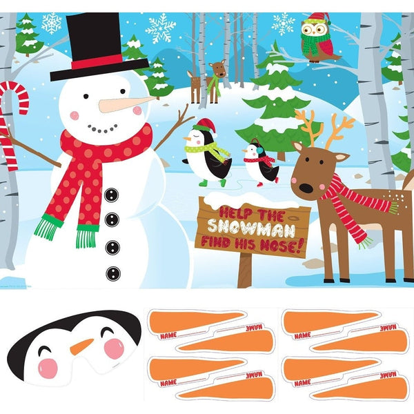 Pin-The-Nose On The Snowman