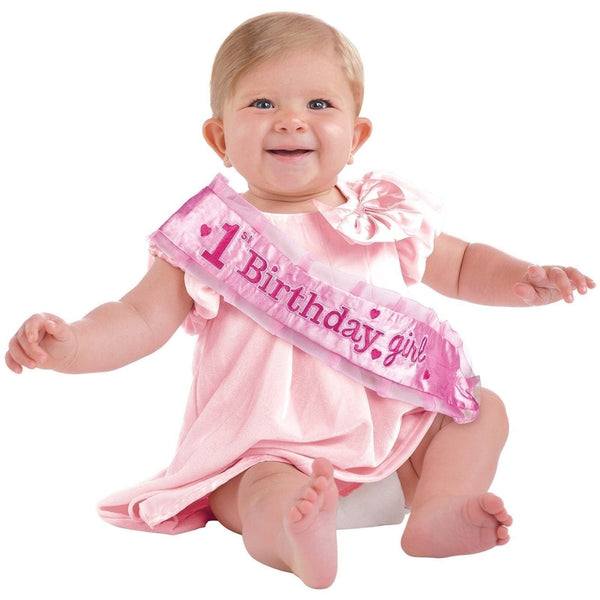 Pink 1St Birthday Novelty Sash