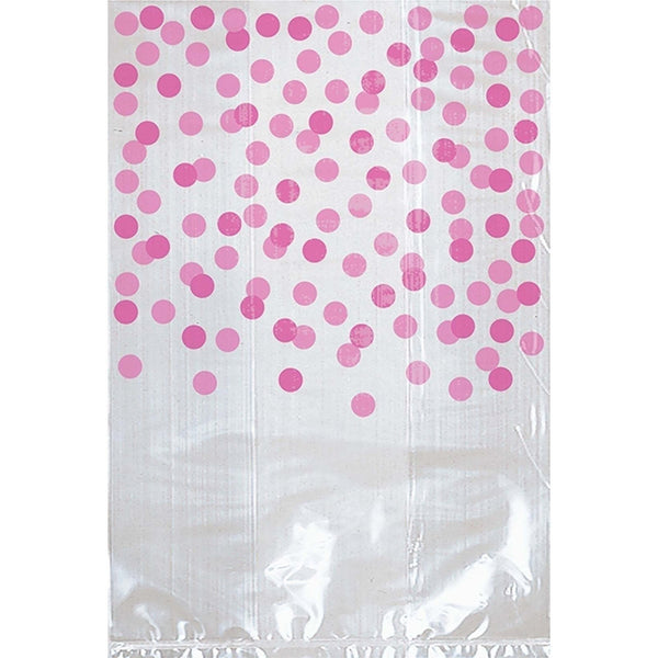 Pink Cellophane Bag W/Dots