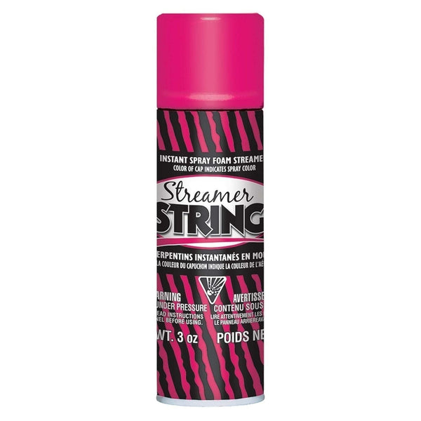 Pink Streamer String 3Oz Silly String / Fun String