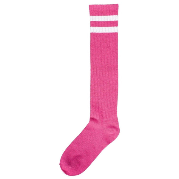 Pink Striped Knee Socks
