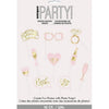 Pink And Gold Foil Bachelorette Party Photo Booth Props, 10 Count