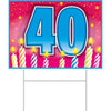 Plastic 40 Birthday Yard Sign