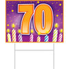 Plastic 70 Birthday Yard Sign