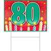 Plastic 80 Birthday Yard Sign