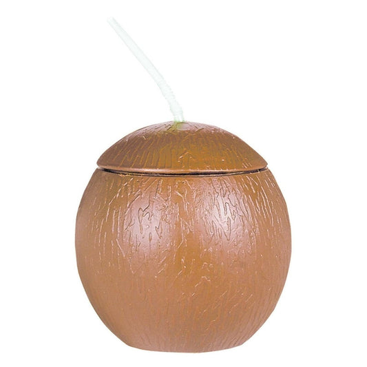 Plastic Coconut Sippy Cup With Straw 18Oz