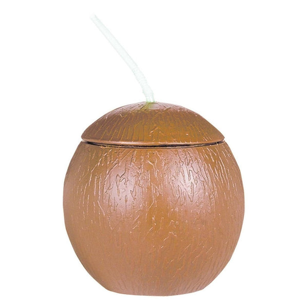 Plastic Coconut Sippy Cup With Straw 18Oz