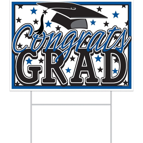 Plastic Congrats Grad Yard Sign