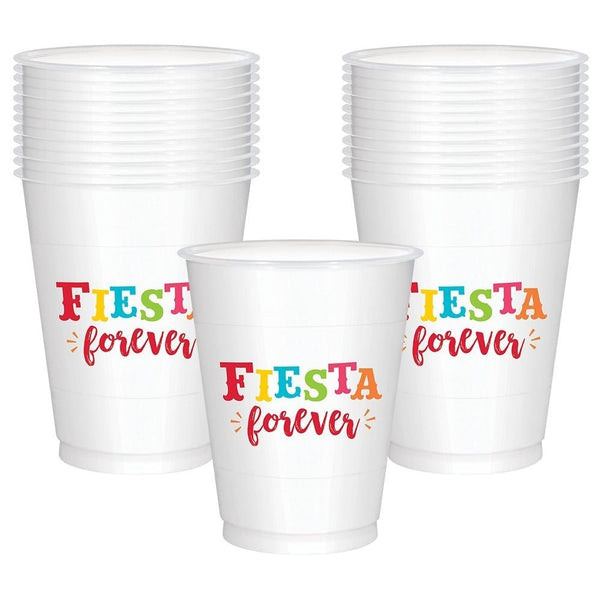 Plastic Fiesta Cups, 16 Oz.