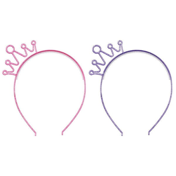 Plastic Glitter Crown Headband High Count Favor
