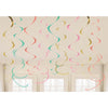 Plastic Swirl Decoration - Pastel