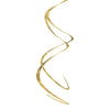 Plastic Swirl Decorations - Gold