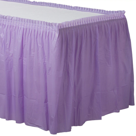 Plastic Table Skirt - Lavender 21'