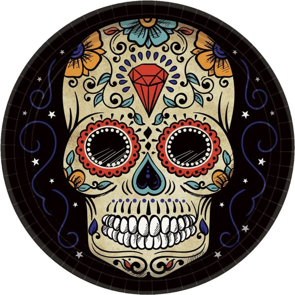 Plate, 10" Day Of Dead Sugar Skull