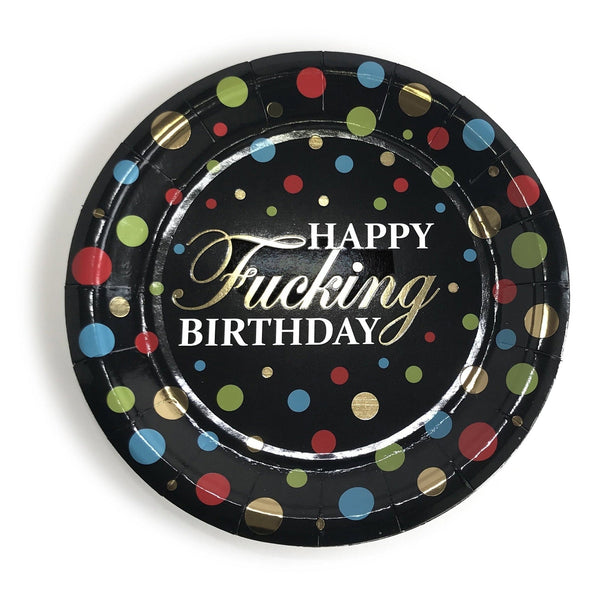 Plate, 7" Happy F-Ing Birthday