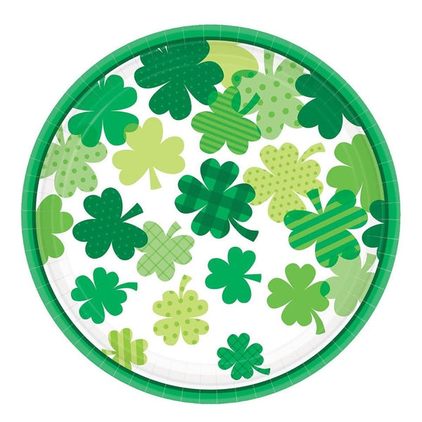 Blooming Shamrocks Round Plate 7"