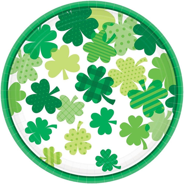 Blooming Shamrocks Round Plates, 9"