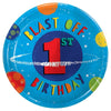 Blast Off Birthday Round Metallic Plates, 7" - 1St Bday