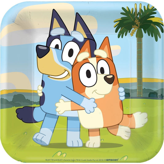 Bluey 7" Square Plates