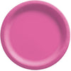 10" Round Paper Plates, 50 Count. - Bright Pink