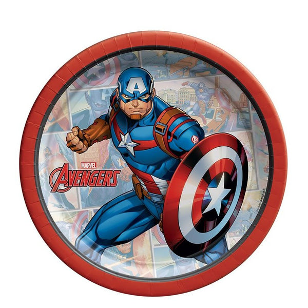 Captain America 7" Round Plates