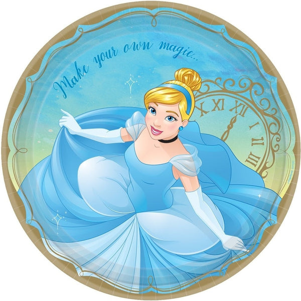Disney Princess Round Plates, 9" - Cinderella
