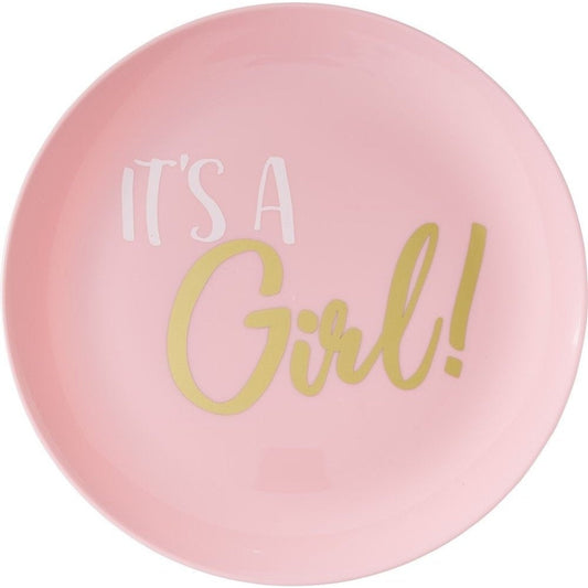 Coupe Plastic Plates, 7 1/2" - Girl