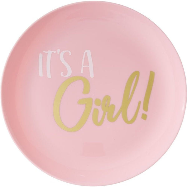 Coupe Plastic Plates, 7 1/2" - Girl