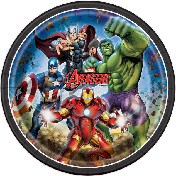Avengers Round 9" Dinner Plates, 8 Count
