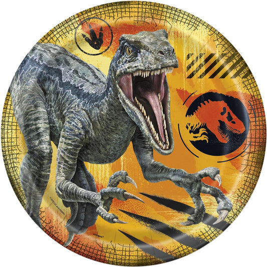 Jurassic World 3 Round 9" Dinner Plates, 8 Count