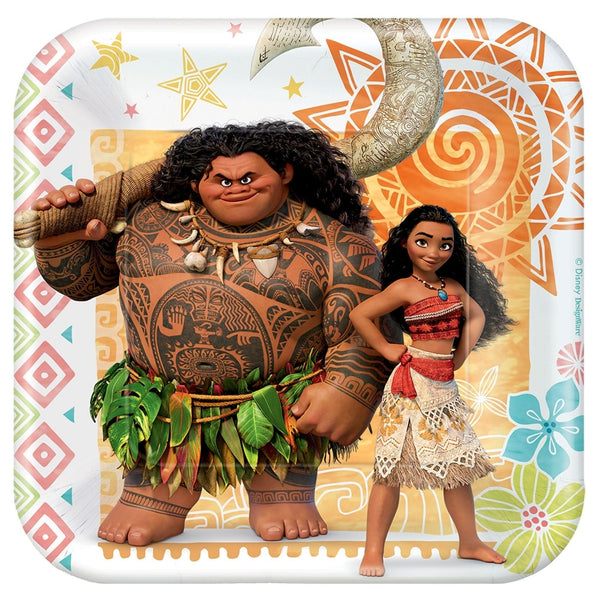 Disney Moana Square Plates, 7"