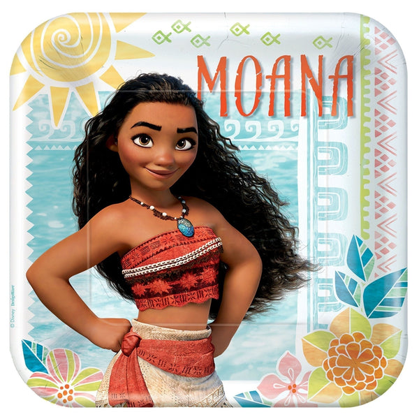 Disney Moana Square Plates, 9"