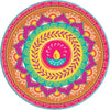 Diwali Round Plates, 10 1/2"