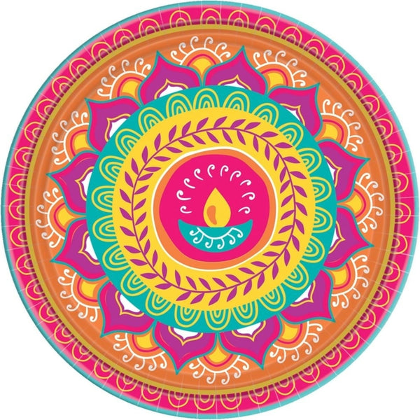 Diwali Round Plates, 10 1/2"