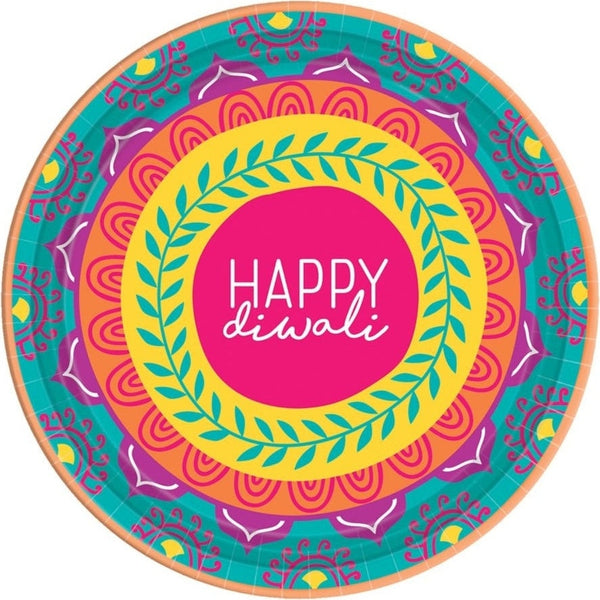 Diwali Round Plates, 7"