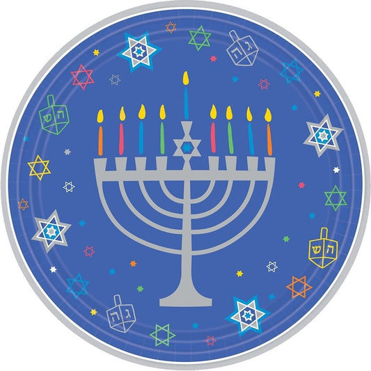 Eight Happy Nights Round Plates, 10 1/2"