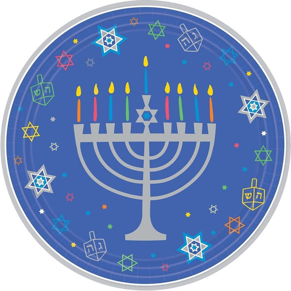 Eight Happy Nights Round Plates, 10 1/2"