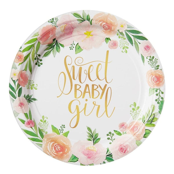 Floral Baby Round Plates, 7"