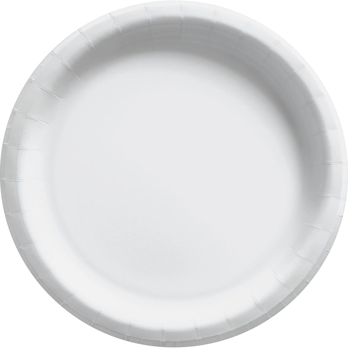 6 3/4" Round Paper Plates, 50 Count. - Frosty White