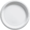 6 3/4" Round Paper Plates, 50 Count. - Frosty White