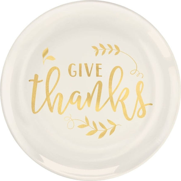 Give Thanks Plastic Coupe Plates, 7 1/2"