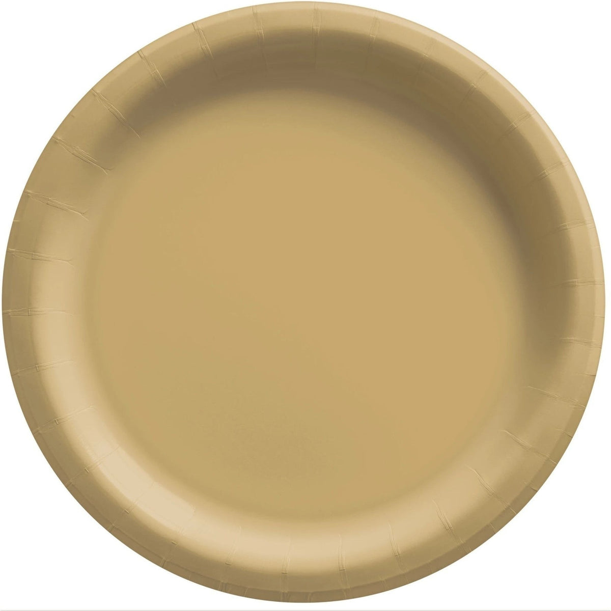 8 1/2" Round Paper Plates, 50 Count. - Gold