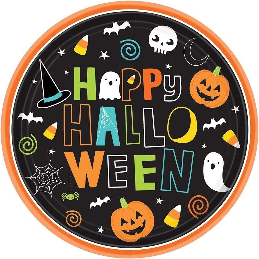 Hallo-Ween Friends Round Plates, 7"