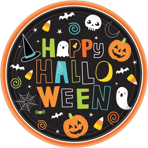 Hallo-Ween Friends Round Plates, 7"