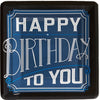Happy Birthday Man Square Plates 7"